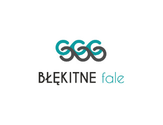 Projekt graficzny logo dla firmy online błękitne fale